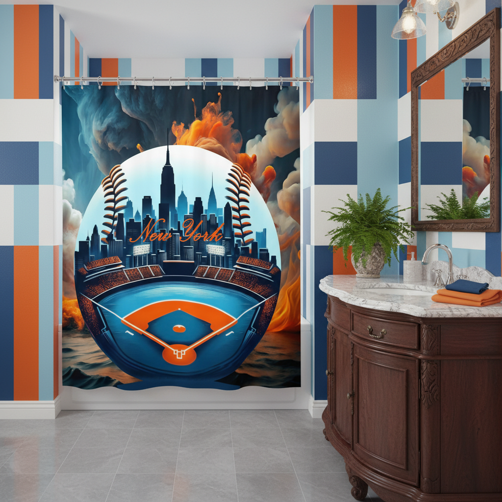 Copycat-Creations New York Baseball Shower Curtain