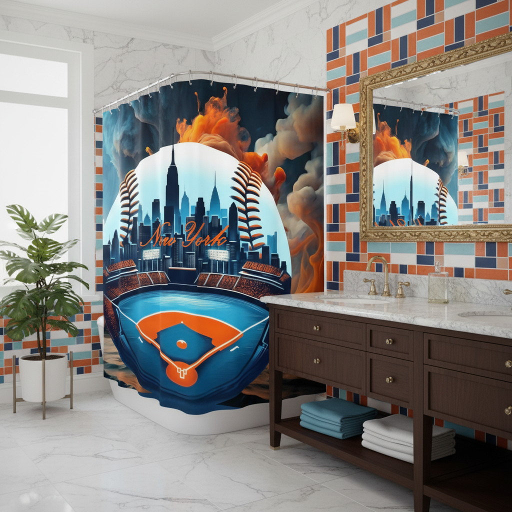 Copycat-Creations New York Baseball Shower Curtain