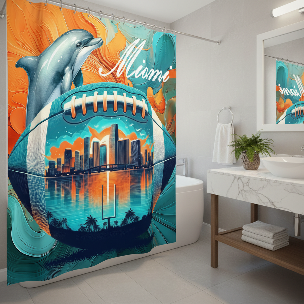 Copycat-Creations 3rd Edition Miami Shower Curtain