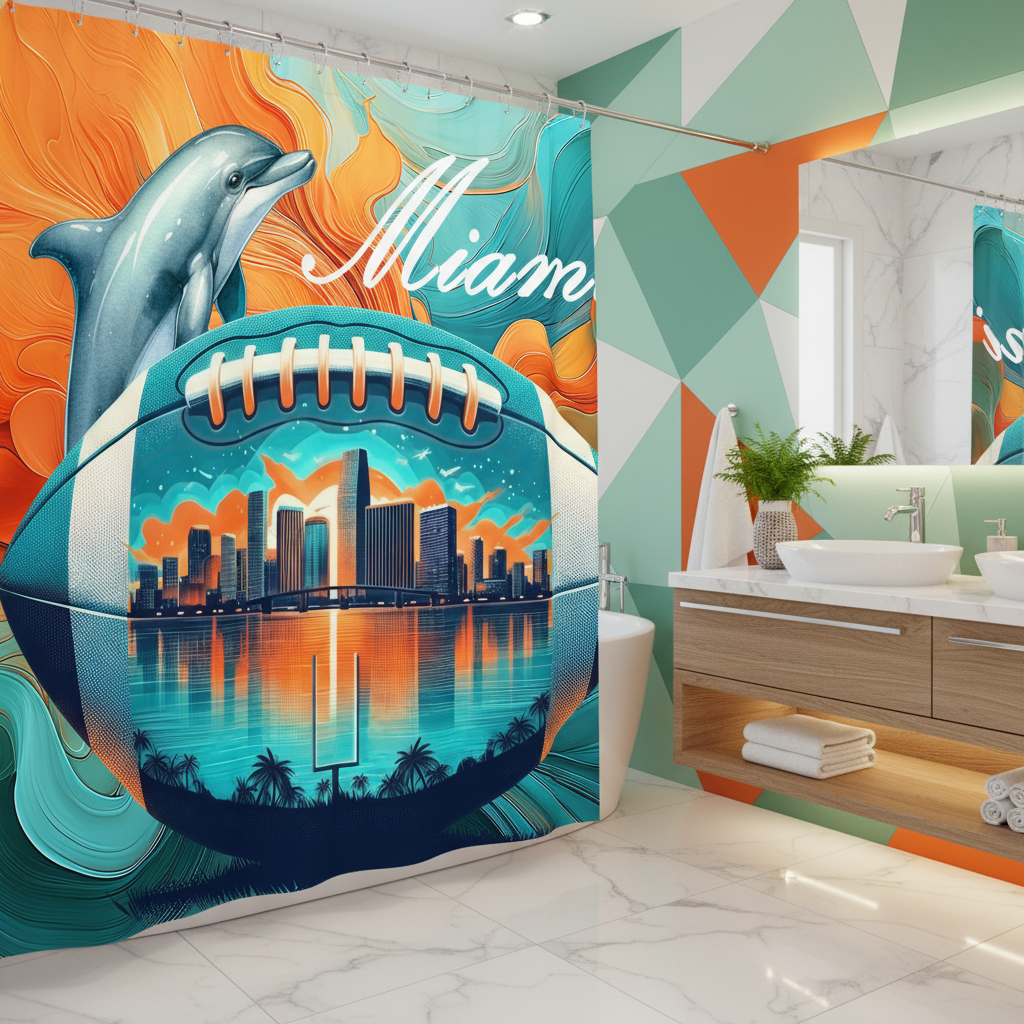 Copycat-Creations 3rd Edition Miami Shower Curtain