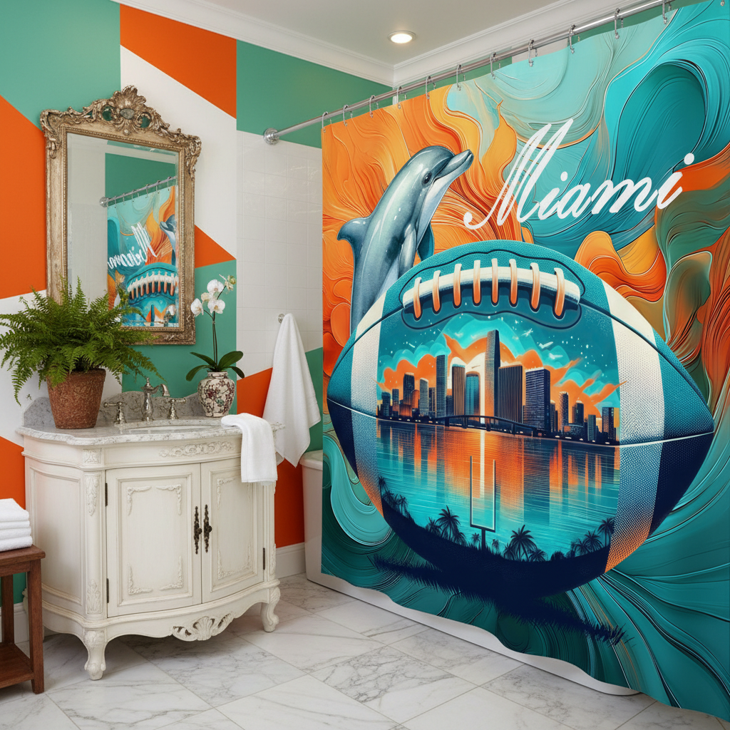 Copycat-Creations 3rd Edition Miami Shower Curtain