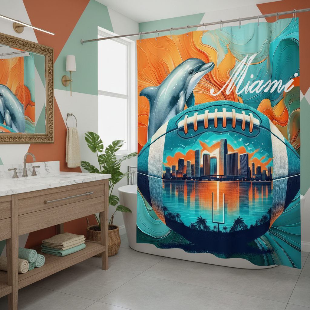 Copycat-Creations 3rd Edition Miami Shower Curtain