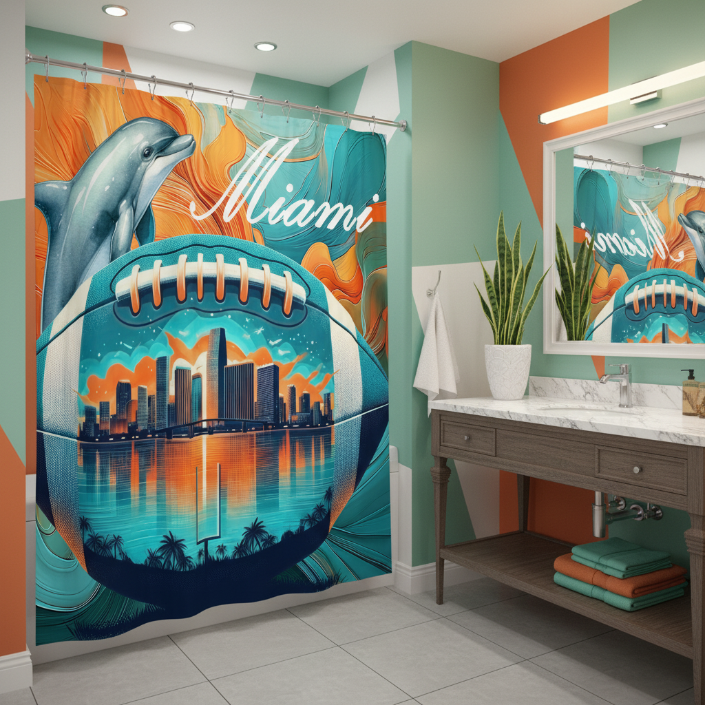 Copycat-Creations 3rd Edition Miami Shower Curtain