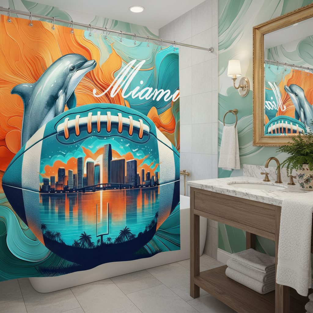 Copycat-Creations 3rd Edition Miami Shower Curtain
