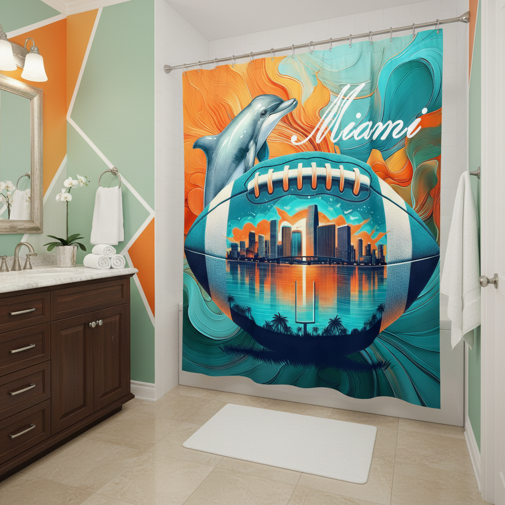 Copycat-Creations 3rd Edition Miami Shower Curtain