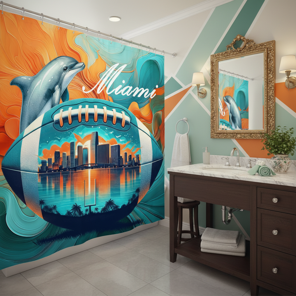 Copycat-Creations 3rd Edition Miami Shower Curtain