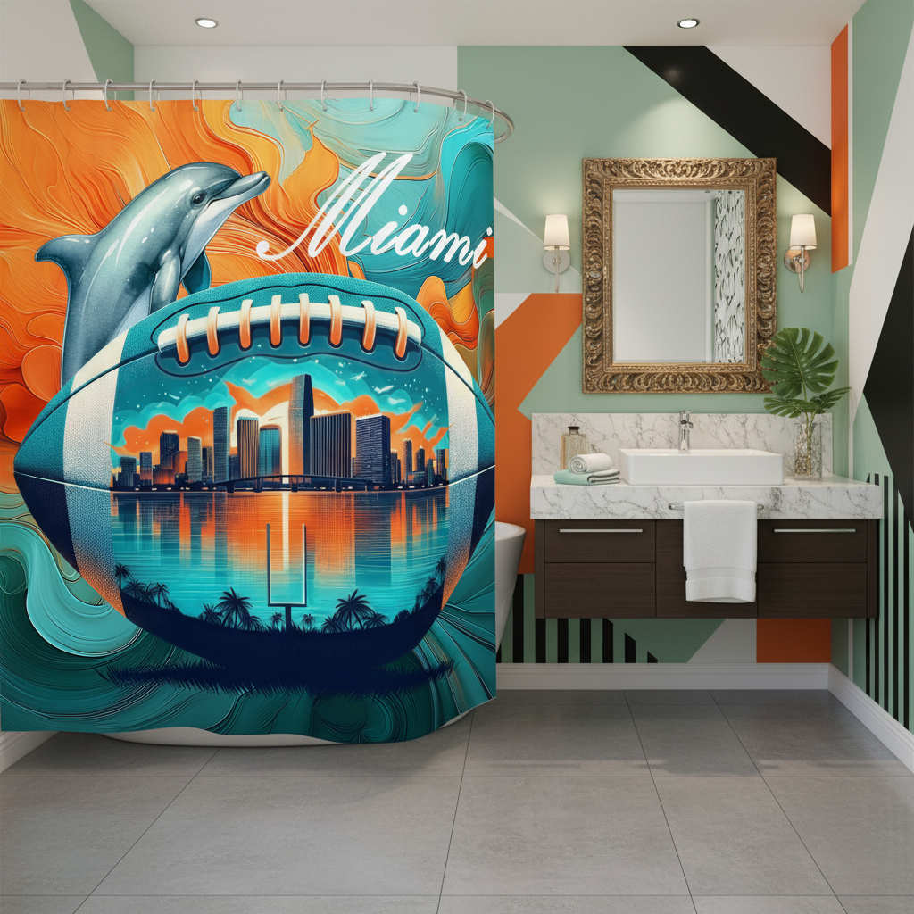 Copycat-Creations 3rd Edition Miami Shower Curtain