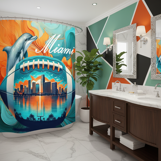 Copycat-Creations 3rd Edition Miami Shower Curtain