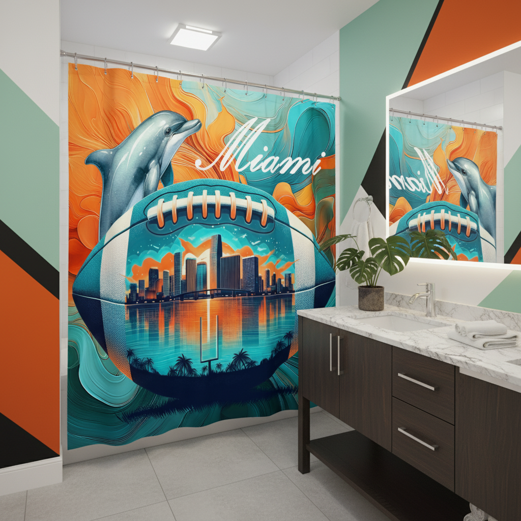 Copycat-Creations 3rd Edition Miami Shower Curtain