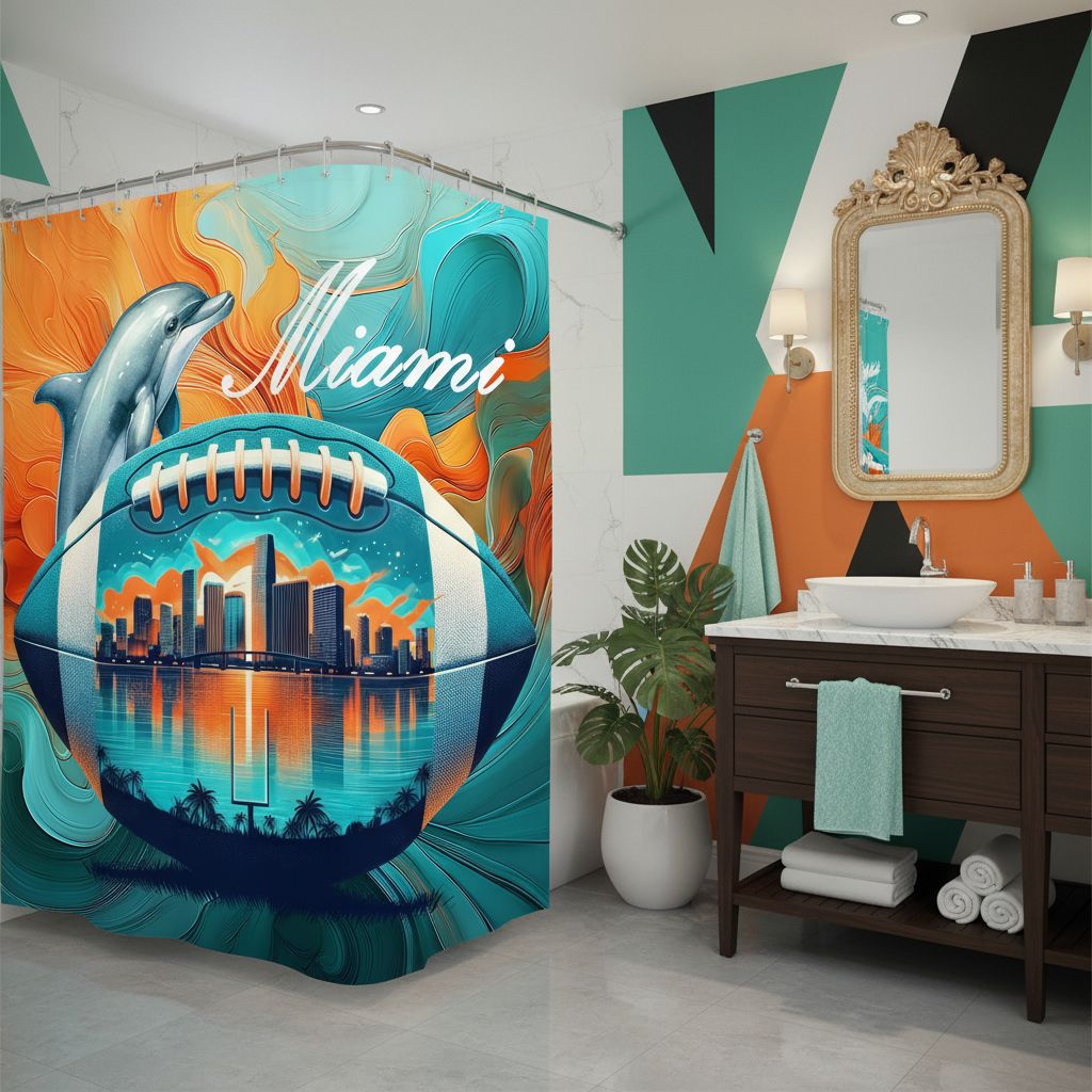 Copycat-Creations 3rd Edition Miami Shower Curtain