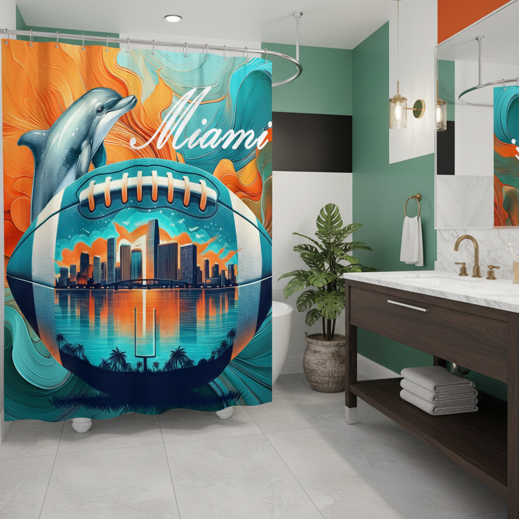 Copycat-Creations 3rd Edition Miami Shower Curtain