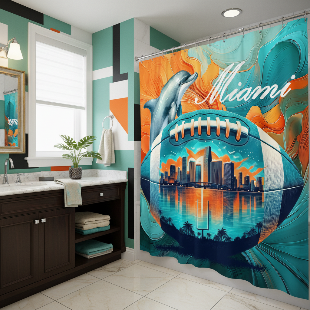 Copycat-Creations 3rd Edition Miami Shower Curtain