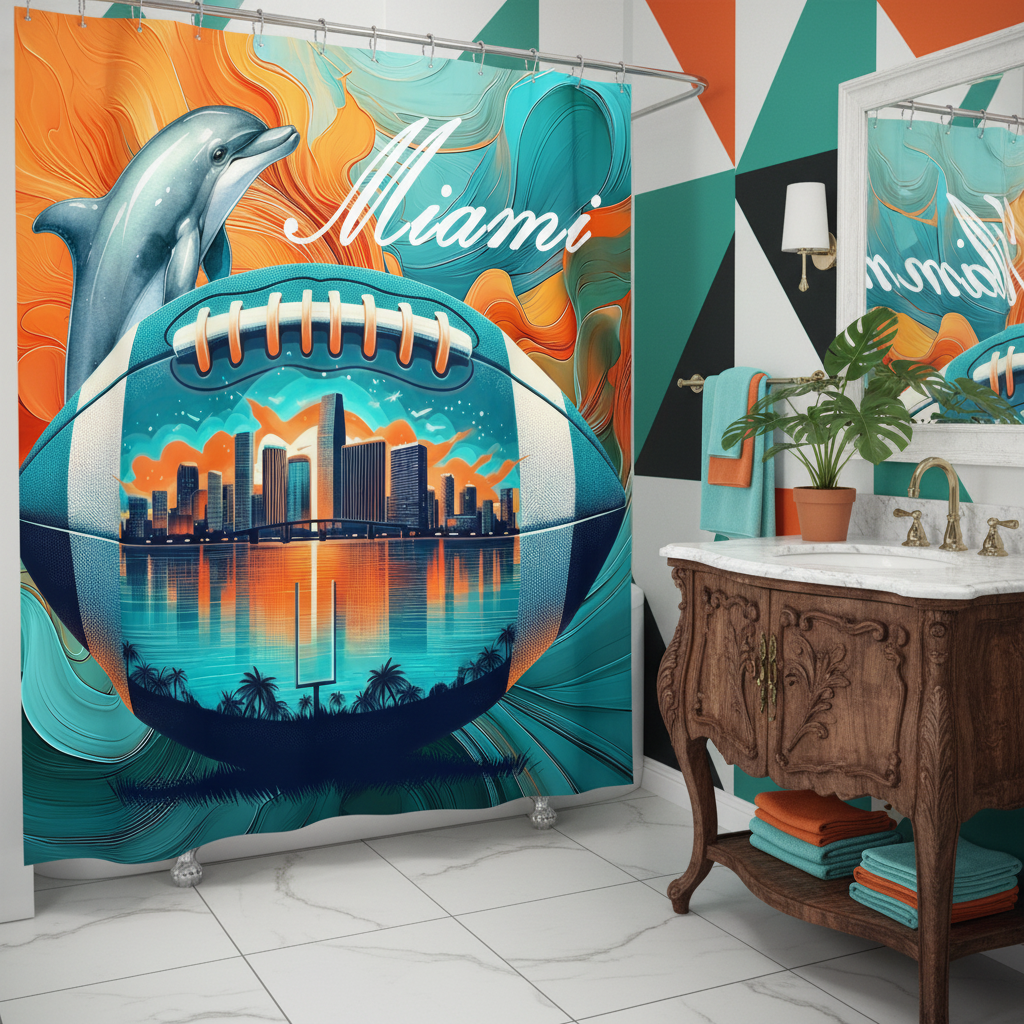 Copycat-Creations 3rd Edition Miami Shower Curtain