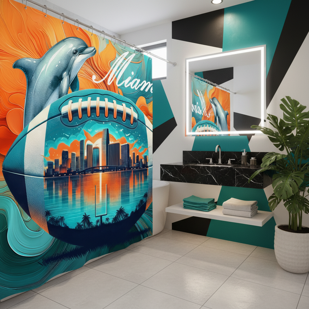Copycat-Creations 3rd Edition Miami Shower Curtain