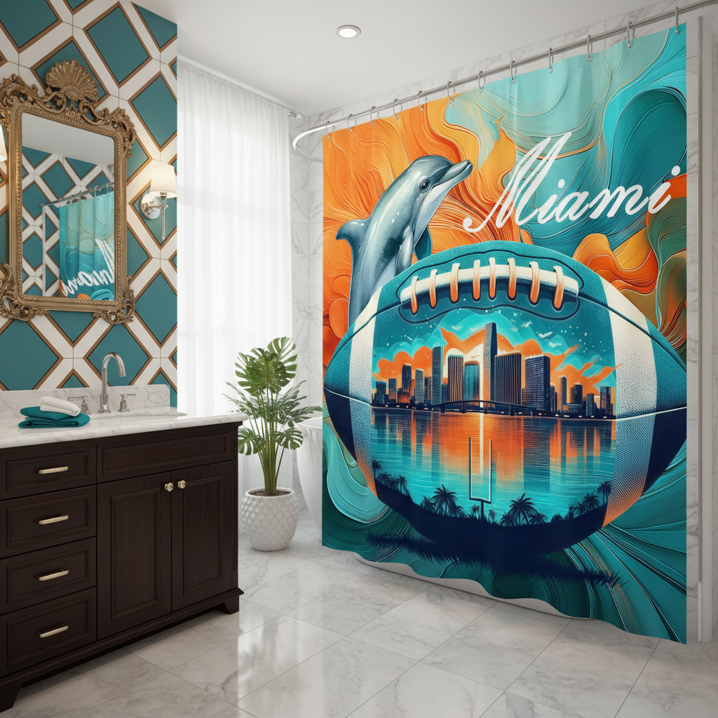 Copycat-Creations 3rd Edition Miami Shower Curtain