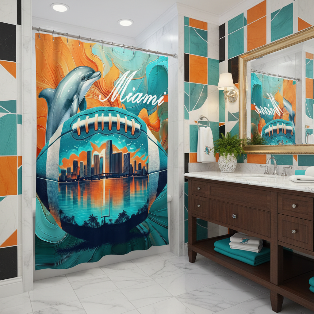 Copycat-Creations 3rd Edition Miami Shower Curtain