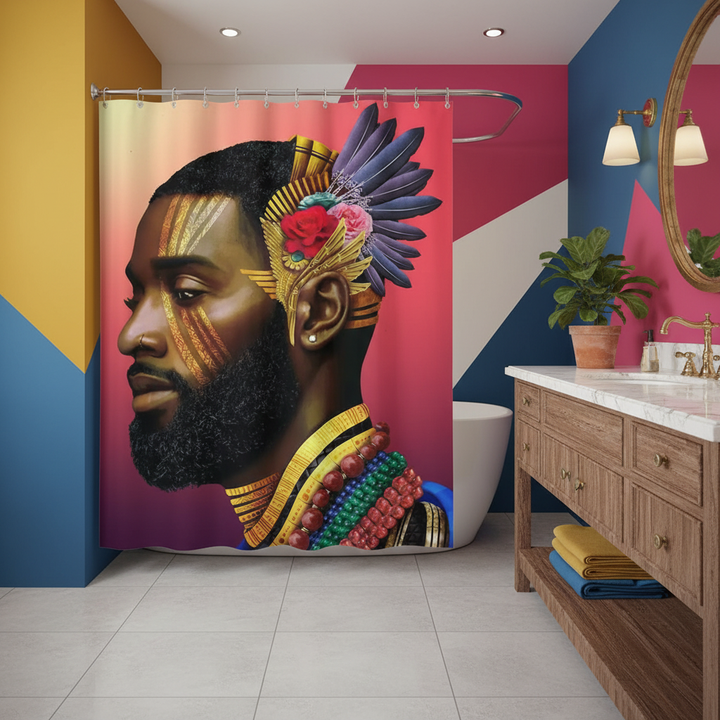 Royalty African King Shower Curtain