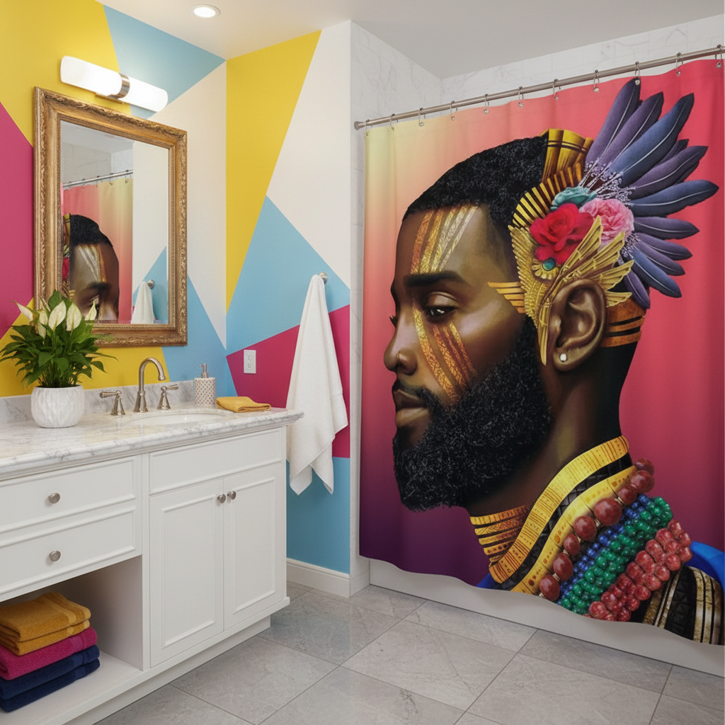 Royalty African King Shower Curtain