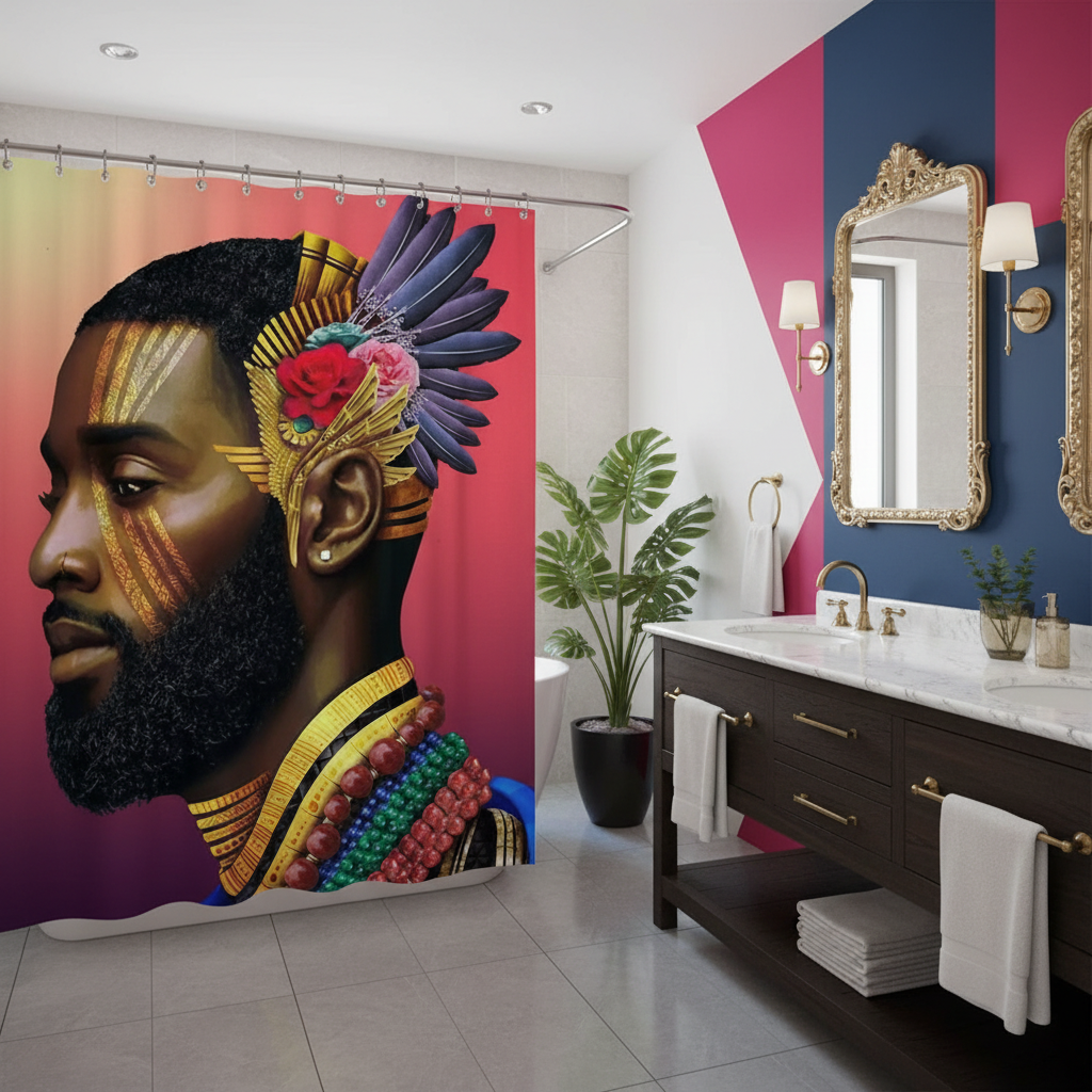 Royalty African King Shower Curtain