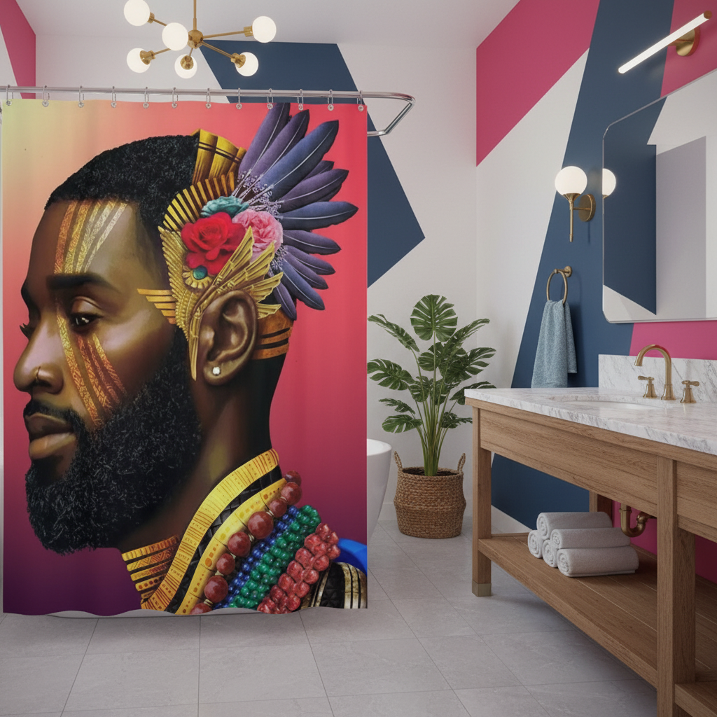 Royalty African King Shower Curtain