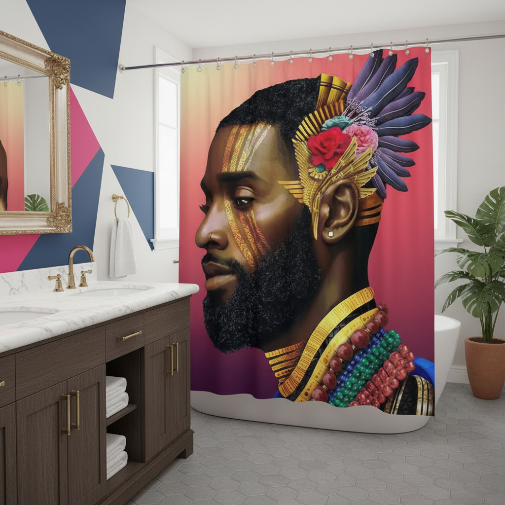 Royalty African King Shower Curtain