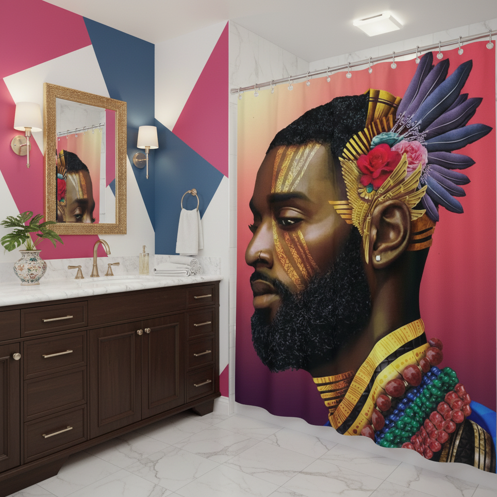 Royalty African King Shower Curtain