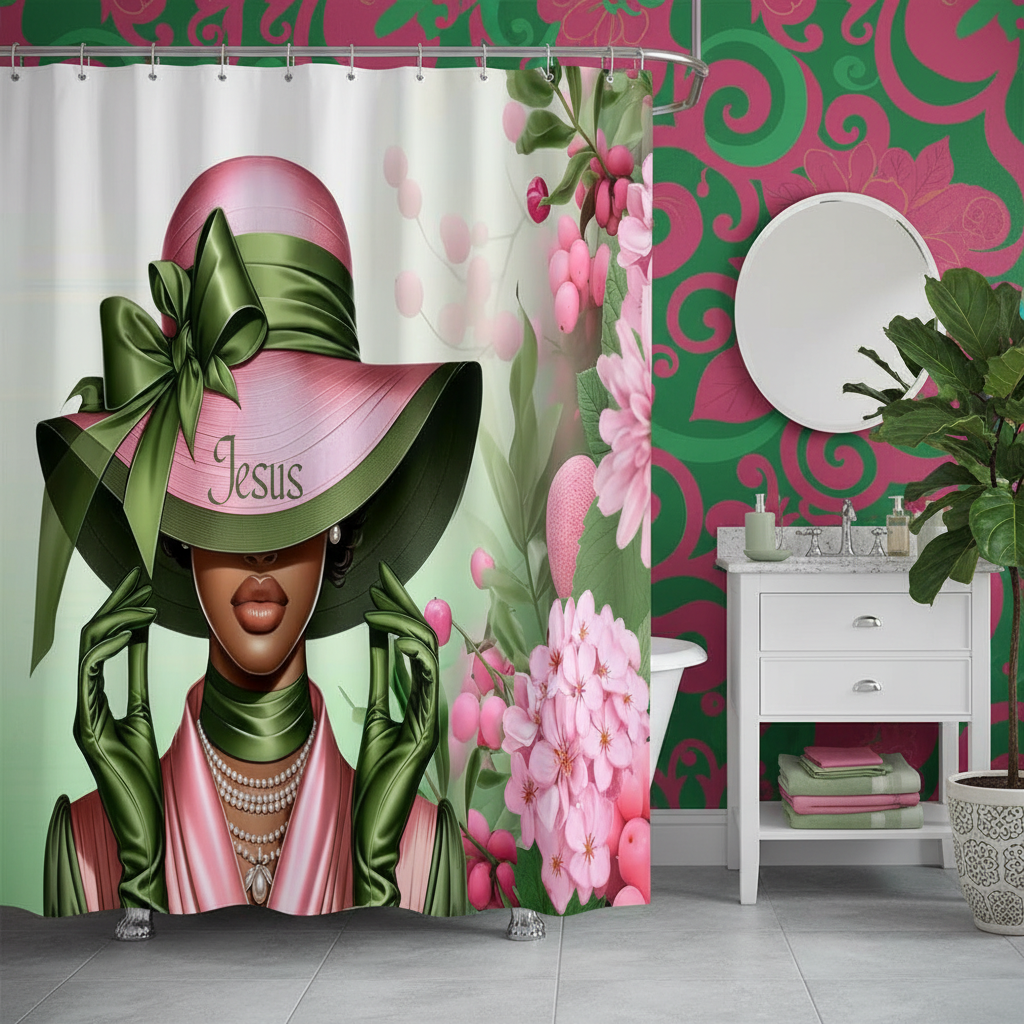Copycat-Creations Faith-Based Christian Shower Curtain