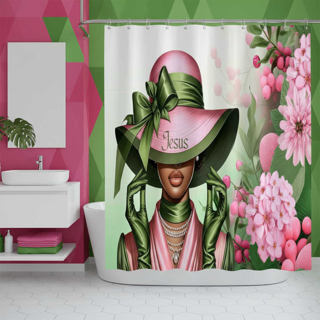 Copycat-Creations Faith-Based Christian Shower Curtain