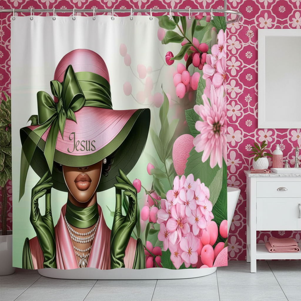Copycat-Creations Faith-Based Christian Shower Curtain