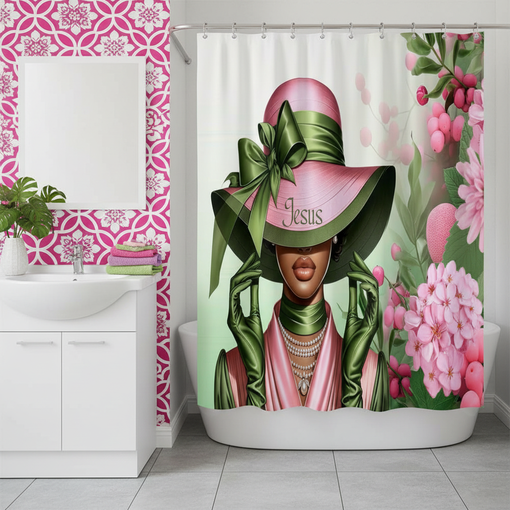 Copycat-Creations Faith-Based Christian Shower Curtain