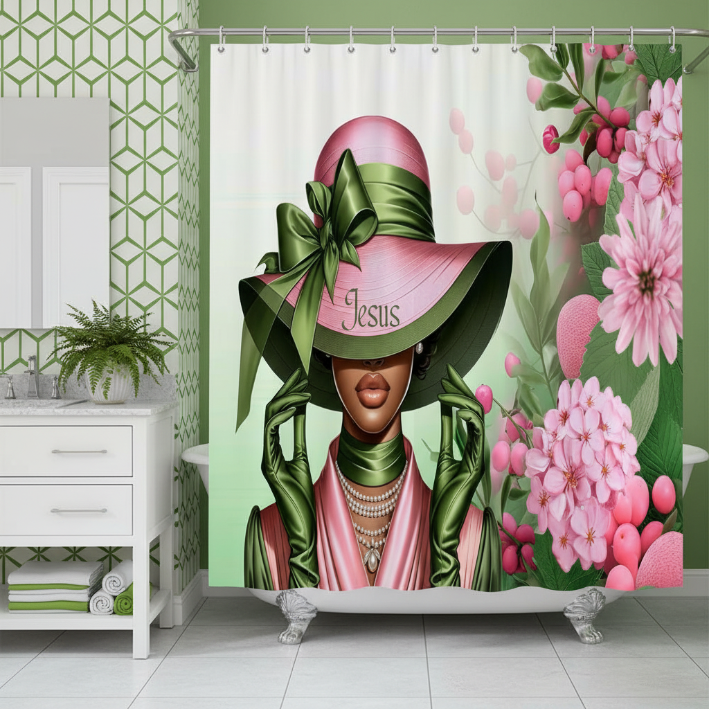 Copycat-Creations Faith-Based Christian Shower Curtain