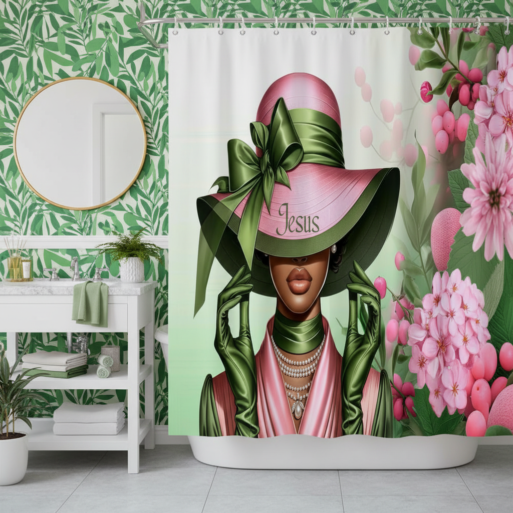 Copycat-Creations Faith-Based Christian Shower Curtain
