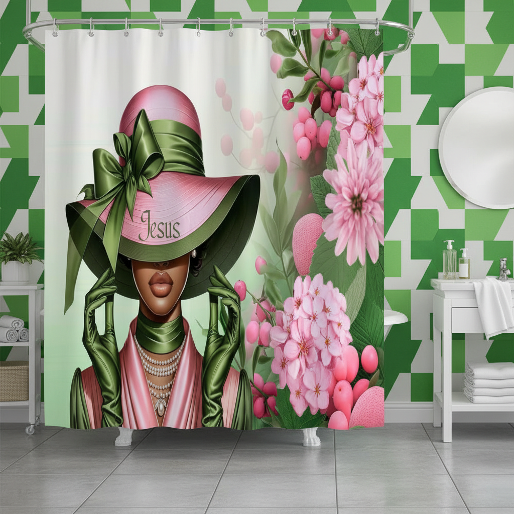 Copycat-Creations Faith-Based Christian Shower Curtain