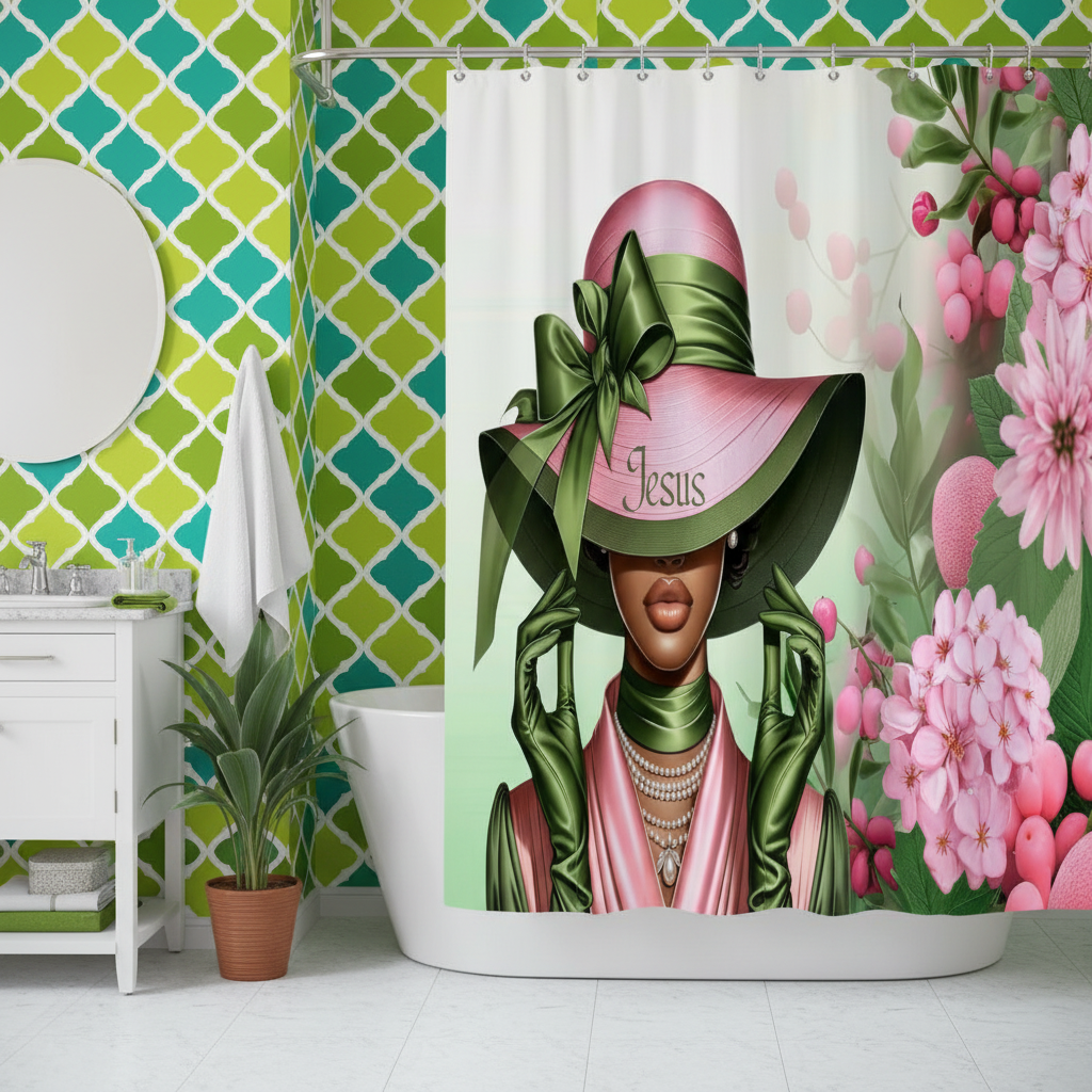 Copycat-Creations Faith-Based Christian Shower Curtain