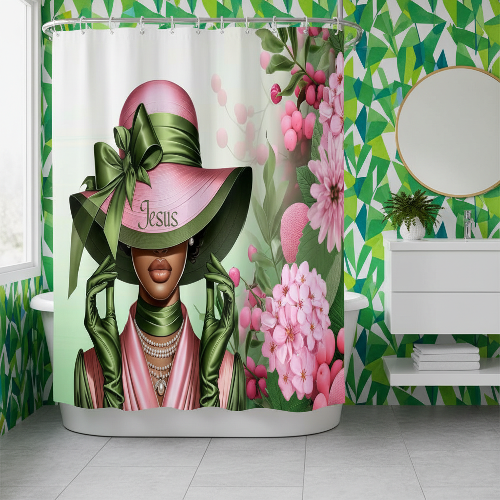 Copycat-Creations Faith-Based Christian Shower Curtain