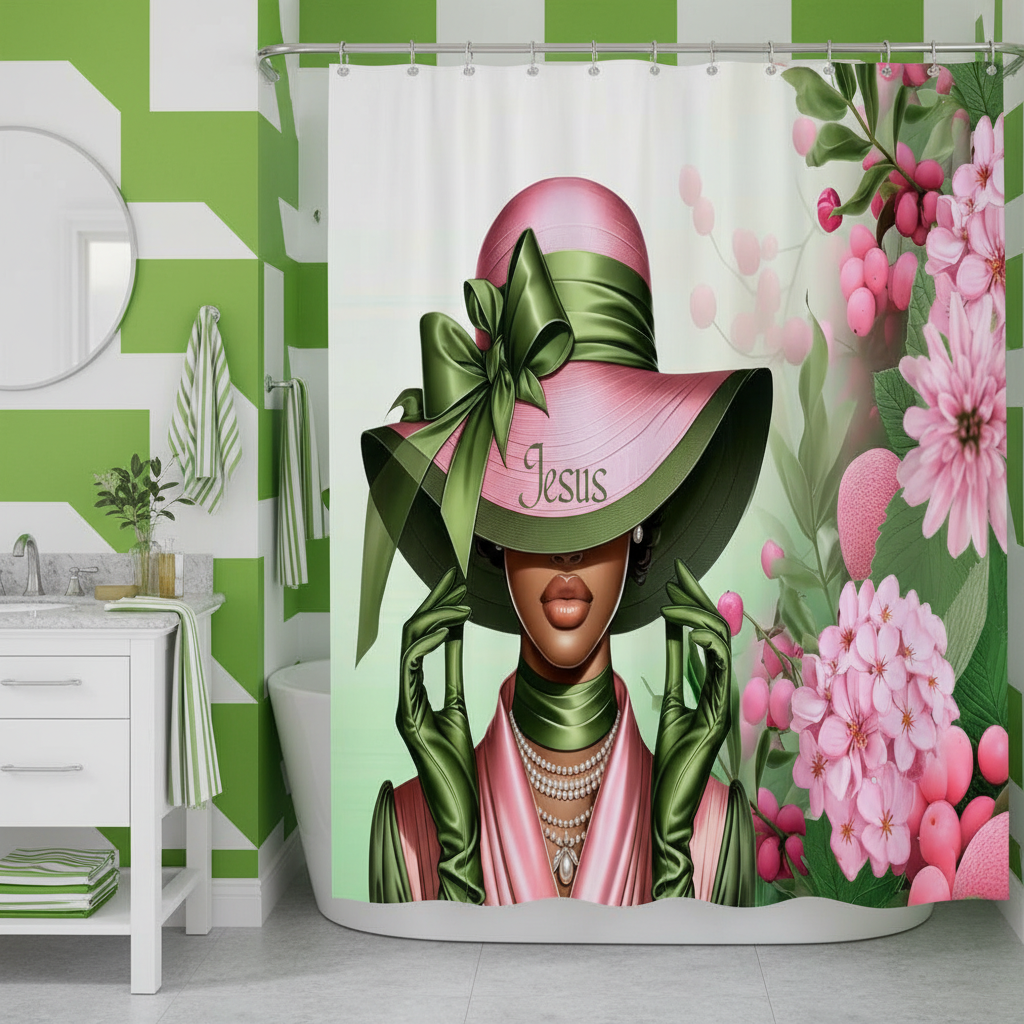 Copycat-Creations Faith-Based Christian Shower Curtain