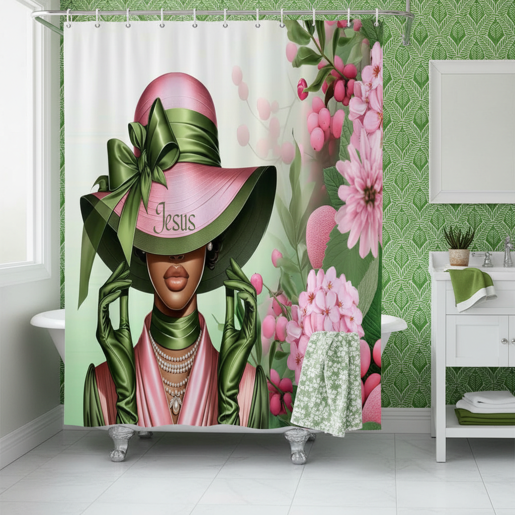 Copycat-Creations Faith-Based Christian Shower Curtain