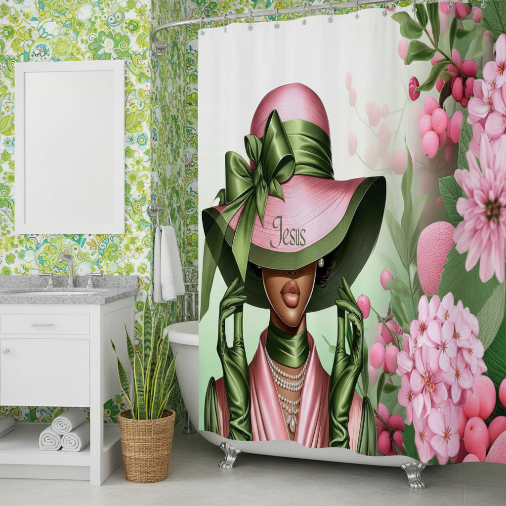Copycat-Creations Faith-Based Christian Shower Curtain