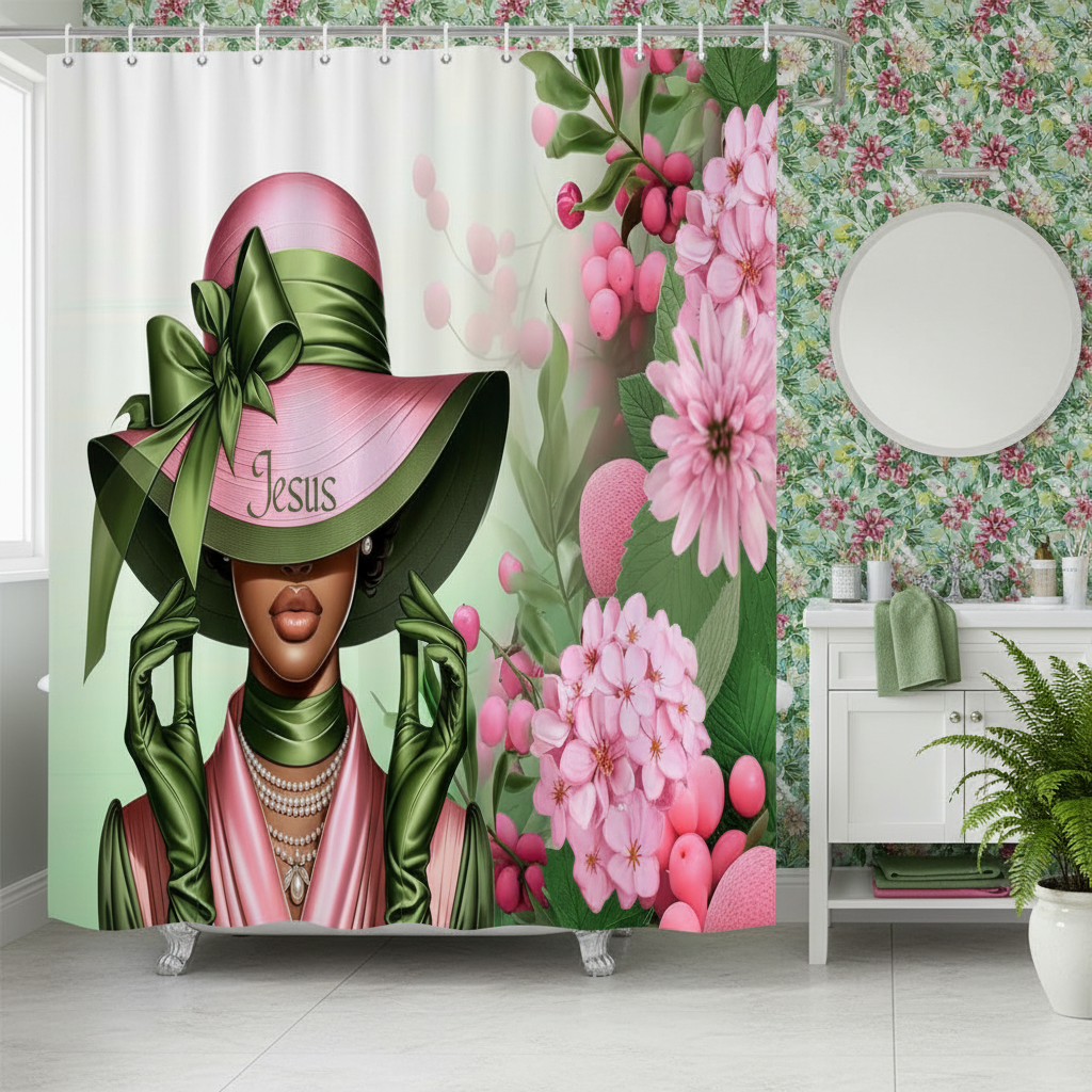 Copycat-Creations Faith-Based Christian Shower Curtain