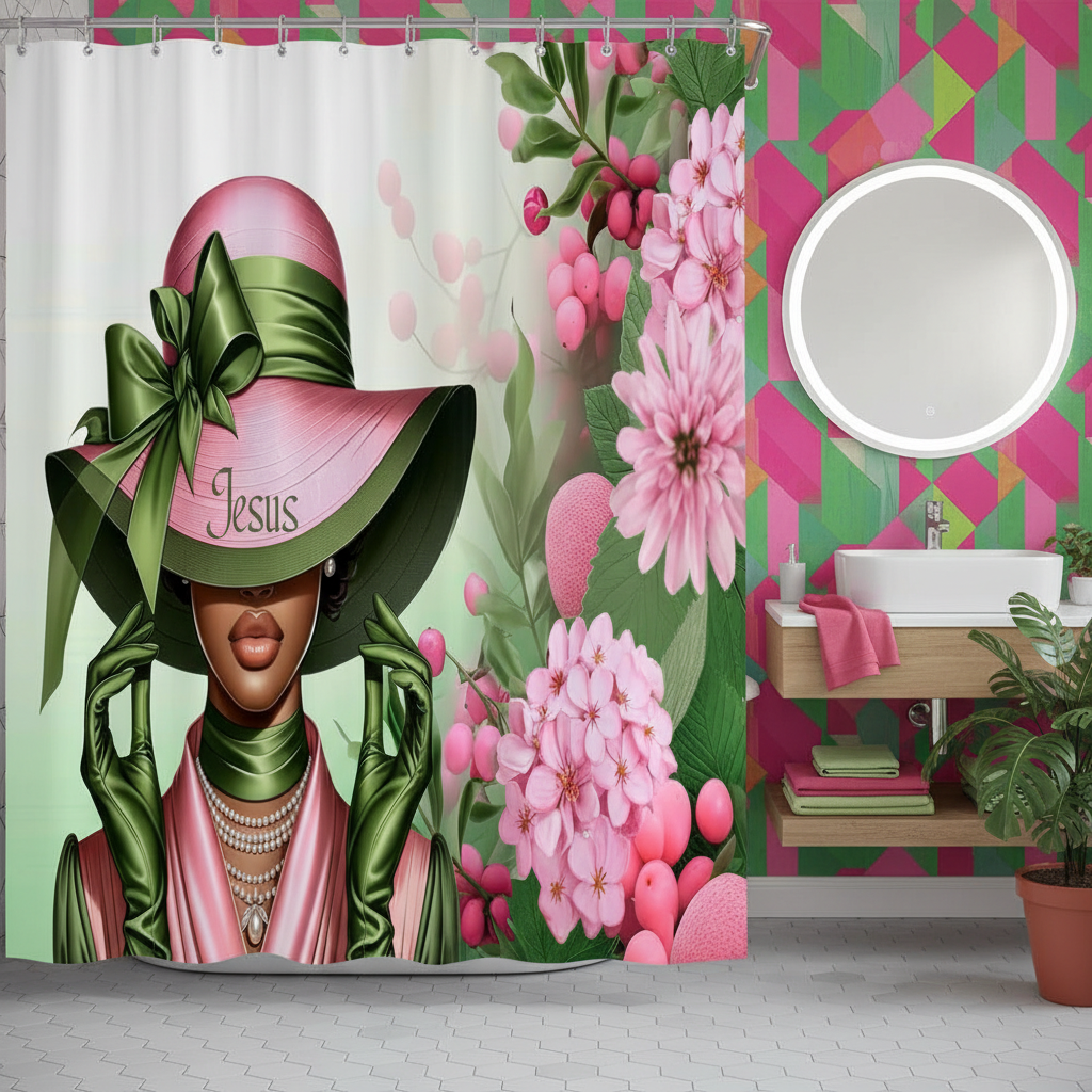 Copycat-Creations Faith-Based Christian Shower Curtain