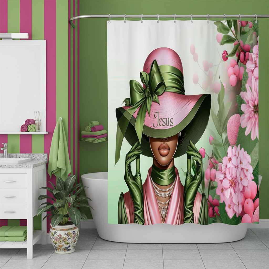 Copycat-Creations Faith-Based Christian Shower Curtain