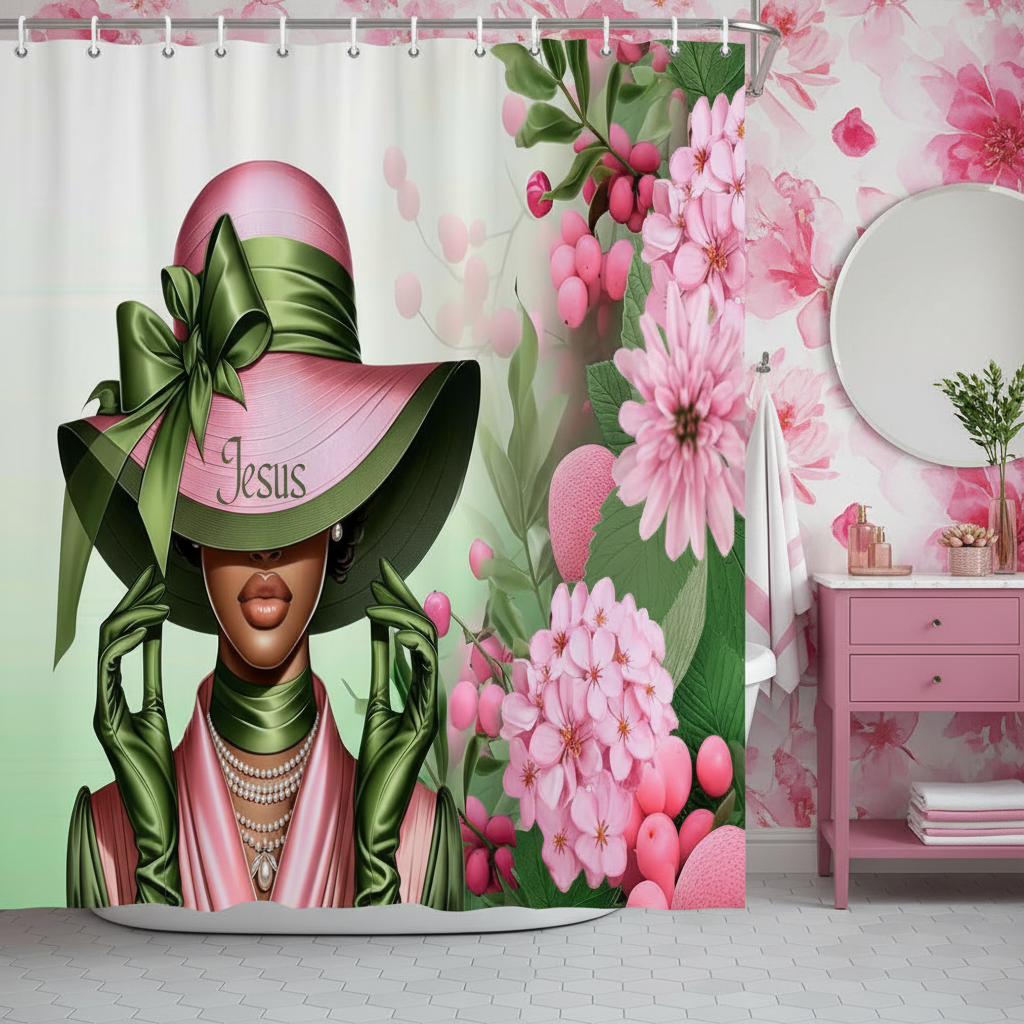 Copycat-Creations Faith-Based Christian Shower Curtain