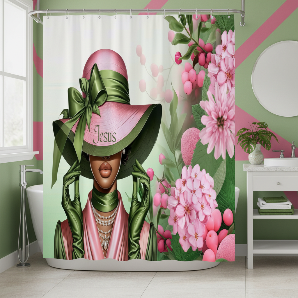 Copycat-Creations Faith-Based Christian Shower Curtain