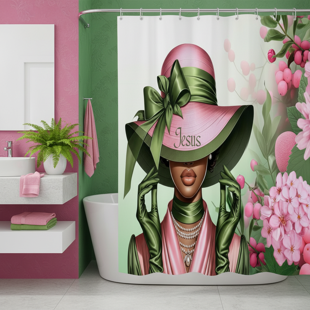 Copycat-Creations Faith-Based Christian Shower Curtain