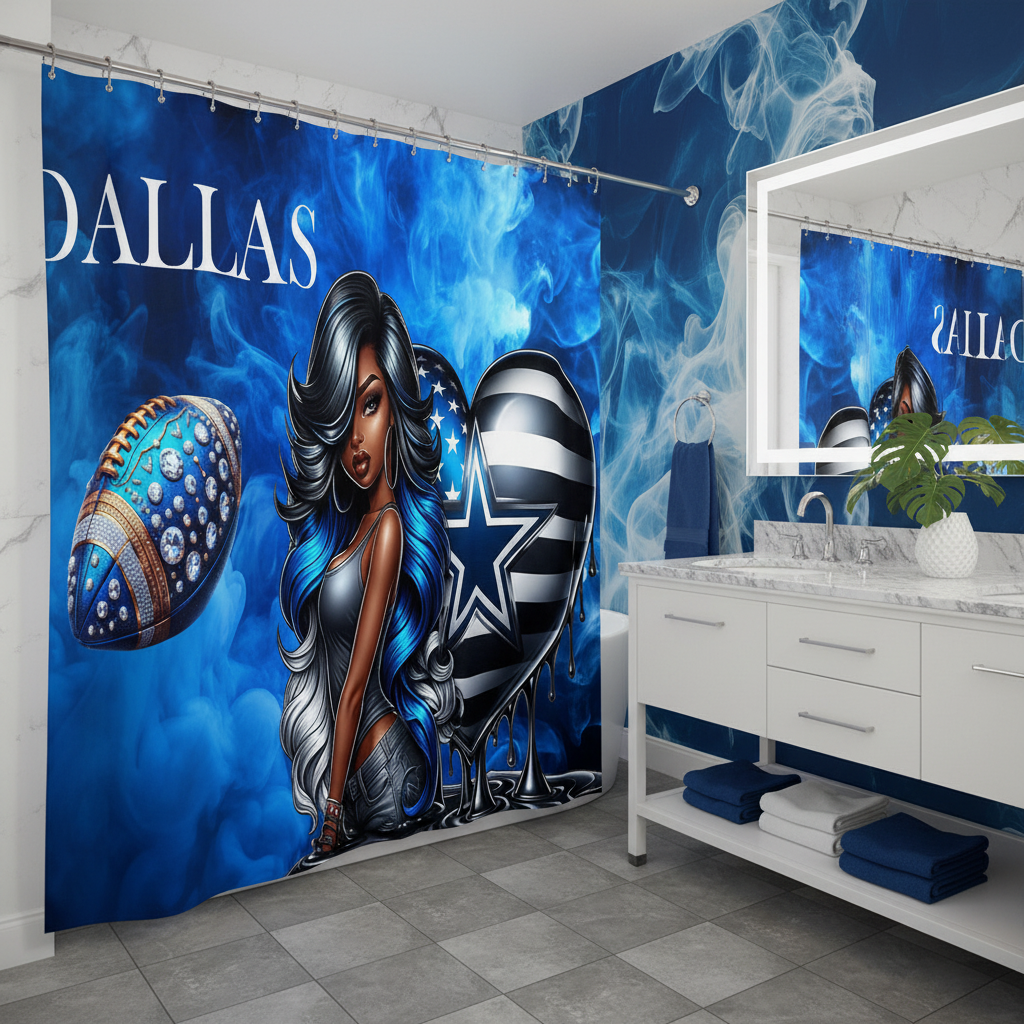 Copycat-Creations Dallas Football Shower Curtain