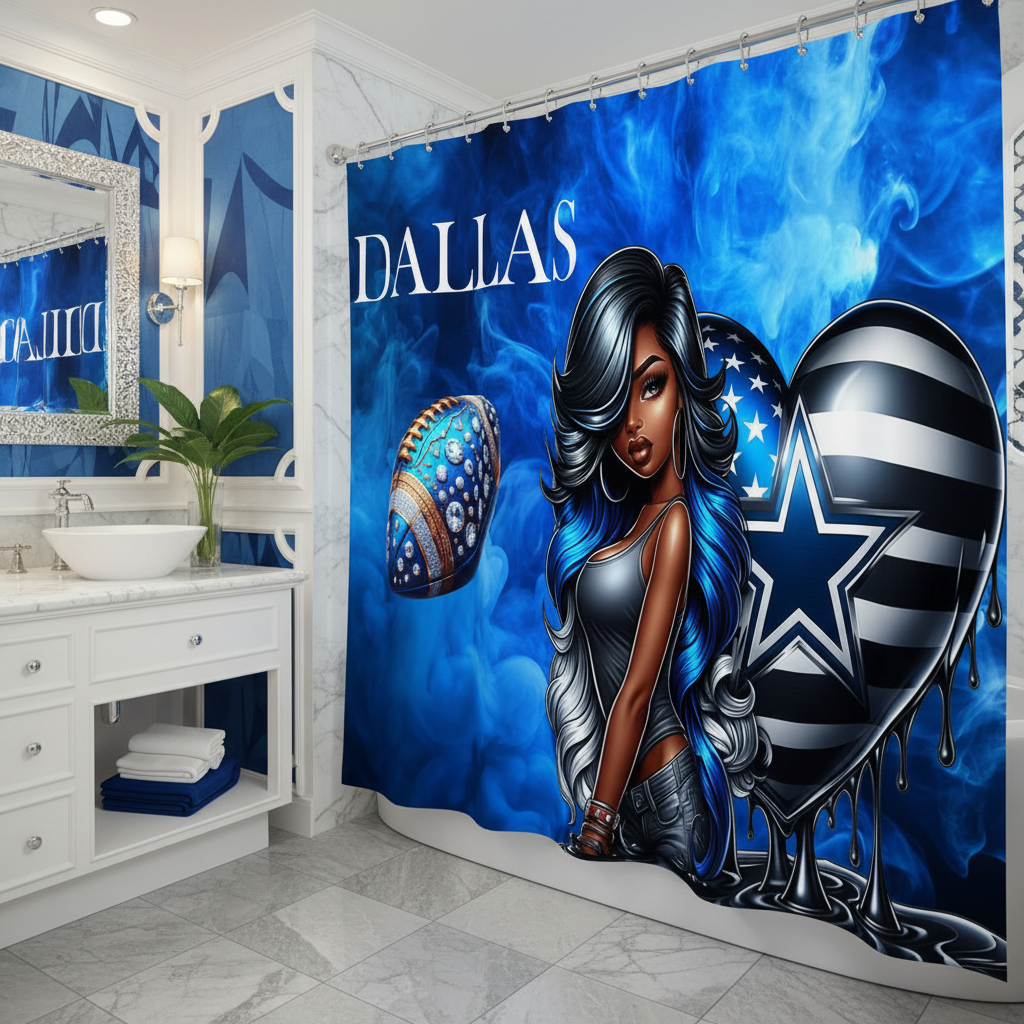 Copycat-Creations Dallas Football Shower Curtain
