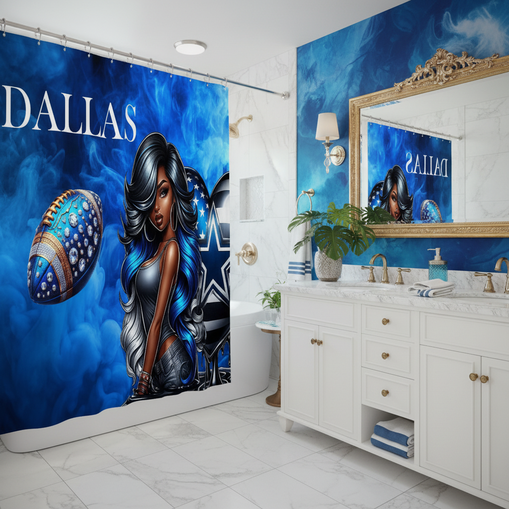 Copycat-Creations Dallas Football Shower Curtain