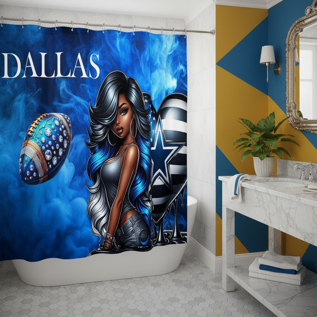 Copycat-Creations Dallas Football Shower Curtain