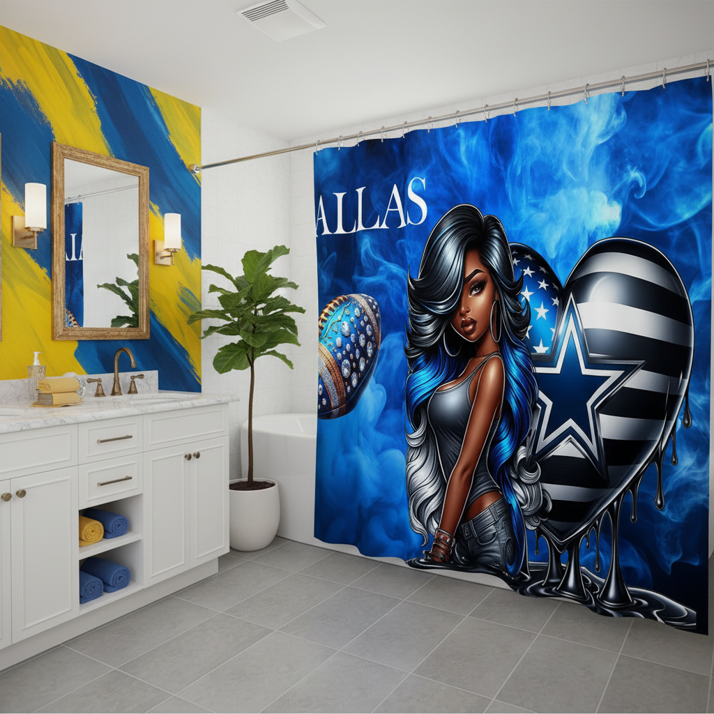 Copycat-Creations Dallas Football Shower Curtain