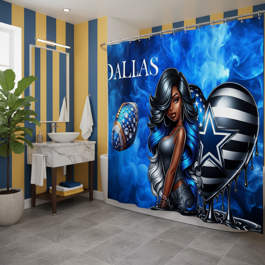 Copycat-Creations Dallas Football Shower Curtain